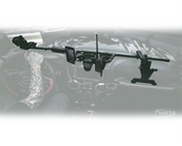 Custom-fit aluminum control rail for Jeep Wrangler JK dashboards